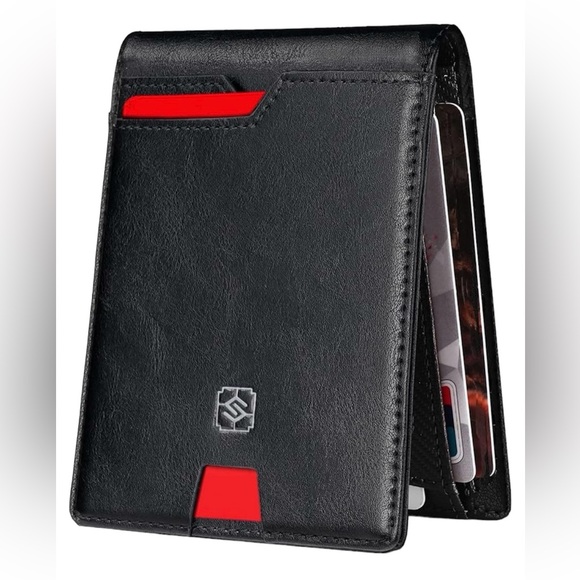 Slim Leather RFID Blocking Wallet - Picture 1 of 10